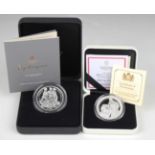 An Elizabeth II East India Company one ounce silver proof coin 2020 'Una and the Lion' and an East