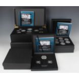 An Elizabeth II Bradford Exchange 'Queen Elizabeth II Complete Crown Collection' seven-coin set,