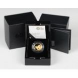 An Elizabeth II Royal Mint quarter-ounce gold proof coin 2020 commemorating James Bond 007,