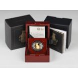 An Elizabeth II Royal Mint 'The Queen's Beasts' gold quarter-ounce proof commemorative coin 2018 '