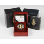 An Elizabeth II Royal Mint 'The Queen's Beasts' gold quarter-ounce proof commemorative coin 2020 '