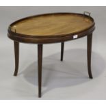 An Edwardian and later mahogany tray-top occasional table, height 52cm, width 75cm, depth 54cm.