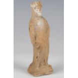 An ancient Greek terracotta figure of Asclepius, height 14.5cm.Buyer’s Premium 29.4% (including