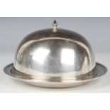 An Edwardian silver muffin dish liner and domed cover, Sheffield 1906 by Fordham & Faulkner,