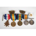 A 1914 Star to '6913 Pte. H.Isaacs. 2/R.Suss:R.' and a 1914-18 British War Medal and a 1914-19