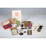 A 1914-19 Victory Medal to '745758 Dvr.H.J.Pring. R.A.', a 1937 Coronation Medal with box of