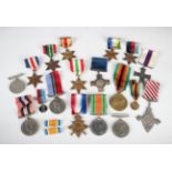 A collection of medals, comprising 1914-15 Star to 'PO. 15513, Pte. F.W. Harrington, R.M.L.I.',