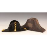 A post-1902 naval officer's bicorn hat by Rayner & Sons, Lord Street, Liverpool, length 42cm, with