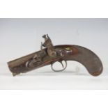 A late 18th/early 19th century flintlock pistol by Goodwin, London, with octagonal sighted barrel,