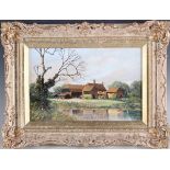 Clive Madgwick - 'Kent Farm Scene near Biddenden', 20th century oil on board, signed recto, titled
