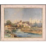 William Longstaff - Arundel from the River Arun, early 20th century oil on canvas, signed, 36.5cm