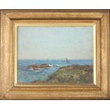 Richard Gay Somerset - 'A Summer Sea', 19th century oil on board, signed recto, titled label