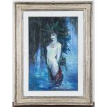 Geoffrey Humphries - 'Venezia' (Female Nude), 20th century oil on canvas, signed recto, dated '89