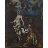 After Francesco Solimena - Noli Me Tangere, 18th century oil on canvas, stencils verso, 63cm x 49cm,