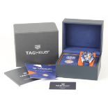 A Tag Heuer Formula I Gulf special edition steel cased gentleman's chronograph wristwatch, the