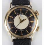 A Jaeger-LeCoultre Memovox Wrist Alarm gilt metal cased gentleman's wristwatch, the signed