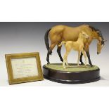 A Royal Worcester limited edition equestrian group Prince's Grace and Foal, modelled by Doris