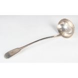 A 19th century Scottish provincial silver Fiddle pattern soup ladle, Aberdeen by Rettie & Son,