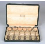 A set of six early 20th century Liberty & Co 'Cymric' silver teaspoons, designed by Archibald