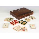 Two packs of playing cards by Grimaud, France, circa 1890, each pack containing 32 cards, another