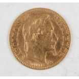A France Napoleon III gold ten francs 1868.Buyer’s Premium 29.4% (including VAT @ 20%) of the hammer