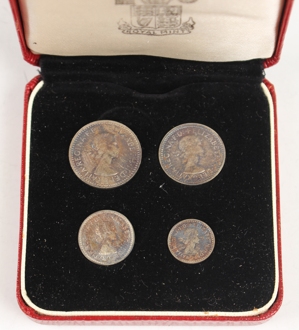 An Elizabeth II Maundy set 1959, with Royal Mint case of issue.Buyer’s Premium 29.4% (including