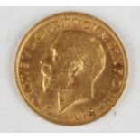 A George V sovereign 1914.Buyer’s Premium 29.4% (including VAT @ 20%) of the hammer price. Lots