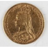 A Victoria Jubilee Head sovereign 1891.Buyer’s Premium 29.4% (including VAT @ 20%) of the hammer