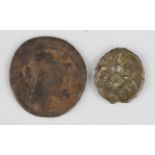 A Roman Republic silver denarius and an Iceni tribe Iron Age silver unit.Buyer’s Premium 29.4% (