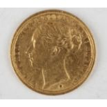 A Victoria Young Head sovereign 1887.Buyer’s Premium 29.4% (including VAT @ 20%) of the hammer