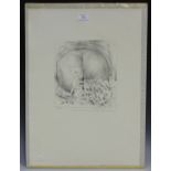 U. Holt, German School - Surreal Scene, 20th century stone lithograph, signed, inscribed and