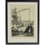 Noel Spencer - 'Bankside', 20th century etching, signed, titled and dated '26 in pencil, 30cm x