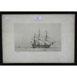 William Lionel Wyllie - H.M.S. Victory, a pair of early 20th century etchings, both signed in