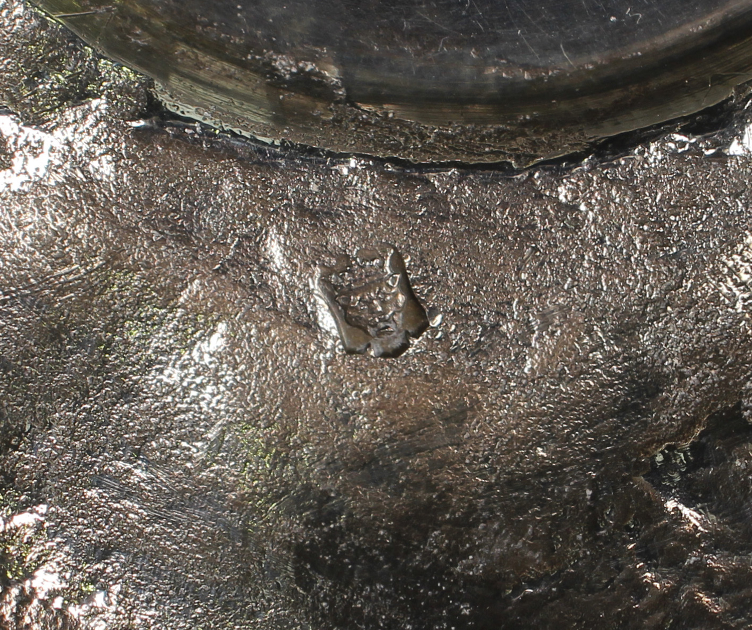 A pair of George II cast silver candlesticks, each with a detachable nozzle and turned urn shaped - Image 2 of 6