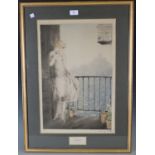 Louis Icart - 'Louise', colour etching published by Les Graveurs Modernes circa 1927, signed in