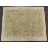 Ordnance Survey (publishers) - 'Tournai', colour lithograph folded and backed onto linen,