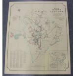 Kell Bros (printers) - 'Plan of the Parish of Croydon in the County of Surrey', lithograph in 20