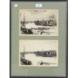 Francis Seymour Hayden - 'Old Chelsea out of Whistler's Window' and 'Battersea Reach', a pair of