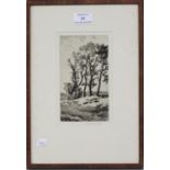 Joseph Kirkpatrick - 'Spring Sunshine', early 20th century etching, signed in pencil recto, titled