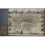 James Fraser (publisher) - 'Fraser's Panoramic Plan of London', engraving in 15 sections hand-