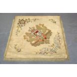 An early 20th century German double-sided silkwork wall hanging, inscribed and dated '1901-1905',