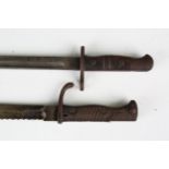 A First World War period Mauser saw-back bayonet, blade length 36cm, marked 'Waffenfabrik Mauser A.