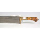 A 19th century Khyber sword with typical T-shaped blade, blade length 58.5cm, brass fitted hilt,