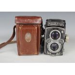 A Franke & Heidecke Rolleiflex 3.5 twin lens reflex camera, circa 1950, Serial No. '1720031', with