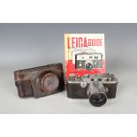 A Leica model IIIa camera, No. 193863, circa 1936, with Leitz Summar f=5cm 1:2 lens, No. 209849,