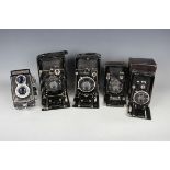 A collection of assorted cameras and accessories, including Zeiss Ikon Maximar 207/7 camera, Zeiss