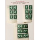 An album of Great Britain George VI mint stamps, control blocks of six 1937-1948, values ½d to 1sh