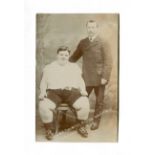A pair of photographic postcards of Johnny Trumley, the 'Peckham Fat Boy', together with a printed