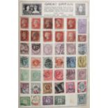 A collection of world stamps in an album, well-filled mostly pre-1960s with Great Britain, British