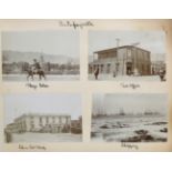 PHOTOGRAPHS. An album of mounted photographs, approximately 87 relating to Chile, South America,